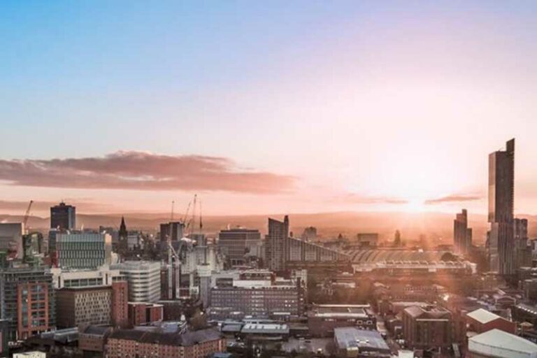 Manchester city skyline view